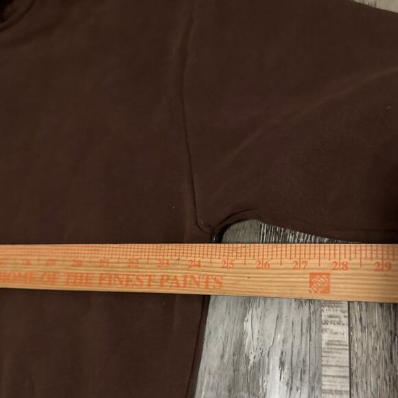 Named Collective Full Zip Hoodie Large Unisex Chocolate Brown Embroidered Grunge - Picture 7 of 9